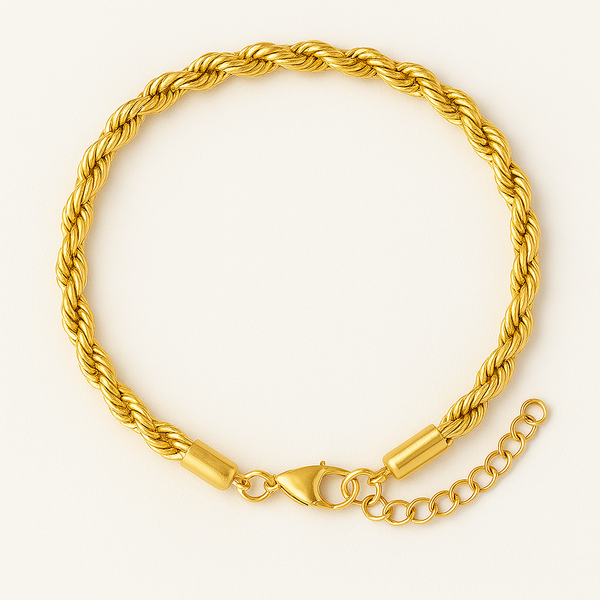Men Stainless Steel Rope Chain Bracelet for Women Hand Bangle Gold/Silver Color Foot Ankle Anklet Jewelry Accessories DIY Gift